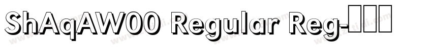 ShAqAW00 Regular Reg字体转换